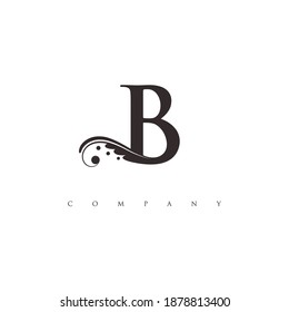 initial B logo with ornament symbol