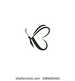 Initial B logo vector butterfly template