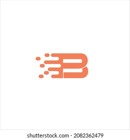 initial b logo vector template fast