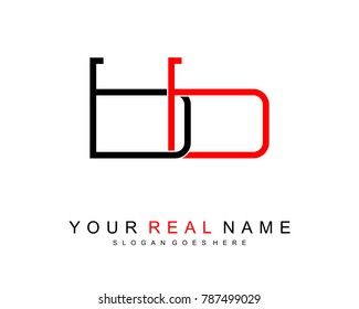 Initial B & B minimalist logo template vector