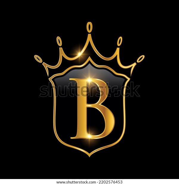 Initial B Monogram Alphabet Crown Royal Stock Vector (Royalty Free ...