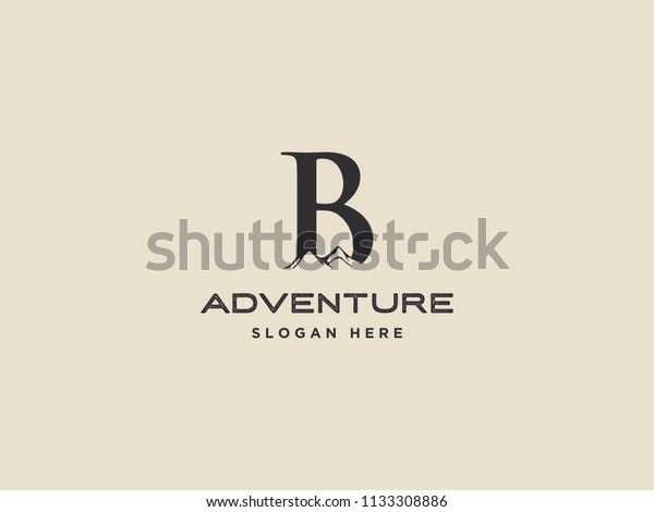 Initial B Mountain Logo Designs Inspiration Stock Vector (Royalty Free ...