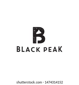 Initial B And P, Letter Logos, Peak Logo Design Vector Icon Illustration Inspiration