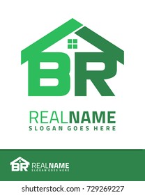 Initial B & R real estate logo template vector