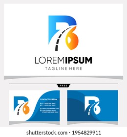 Gráfico del vector del diseño del logotipo de la vía B inicial