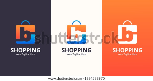 Initial B Shop Logo Designs Template Stock Vector (Royalty Free ...