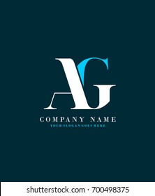 Initial A & B simple design logo template vector