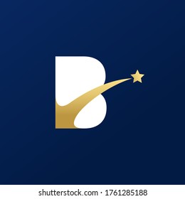 initial B star logo design