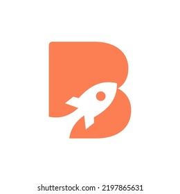Diseño del logotipo de viaje inicial B Basado en la plantilla de vectores de concepto moderno plano