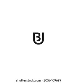 initial B and U logo design