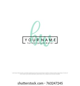 Initial B & W elegant logo template vector