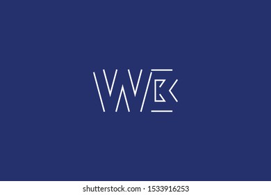 Initial B W Letter Logo Design Vector Template. Monogram and Creative Alphabet BW WB Letters icon Illustration.