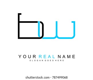 Initial B & W minimalist logo template vector