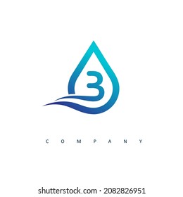 Initial B Water Logo Design