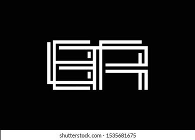 Initial BA AB modern monogram and elegant logo design, Professional Letters Vector Icon Logo on black background.