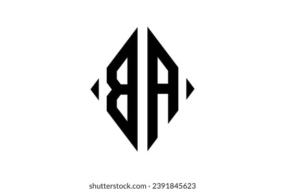 Initial BA AB modern monogram and elegant logo design