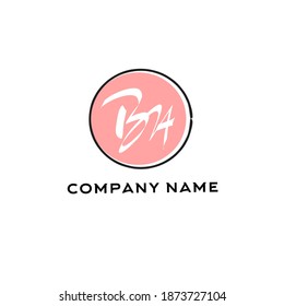Initial BA beauty monogram and elegant logo design