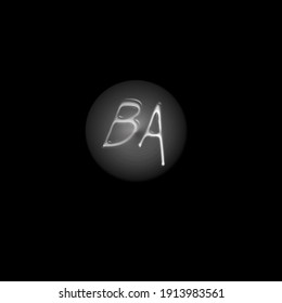 Initial BA Beauty-Monogramm und elegantes Logo-Design