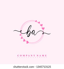 Initial BA handwriting logo