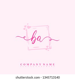 Initial BA handwriting logo
