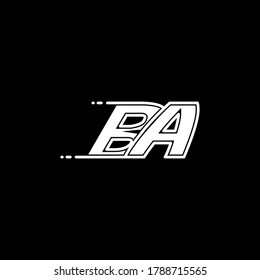 Initial BA logo design with Shape style, Logo business branding.