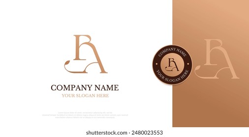 Initial BA Logo Design Vector 