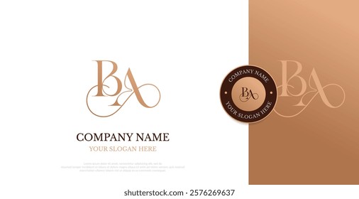 Initial BA Logo Design Vector