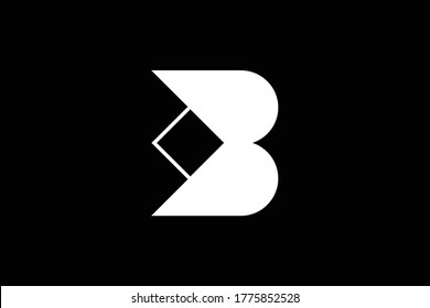 Logotipo B mínimo y limpio de base inicial. Letra B símbolo de icono monograma de fuentes creativas. Impresionante diseño artístico inicial basado en el logotipo del icono Alphabet