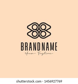 Initial based clean and minimal gometric Logo. Line art letter and object creative monochrome monogram icon symbol. Universal elegant luxury icon character vector design
