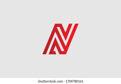 Initial based clean and minimal letter. AV VA logo creative fonts monogram icon symbol. Universal elegant luxury alphabet vector design