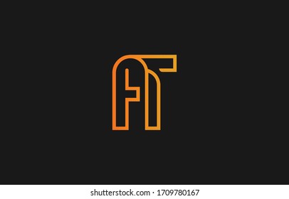 Initial based clean and minimal letter. AT TA logo creative fonts monogram icon symbol. Universal elegant luxury alphabet vector design