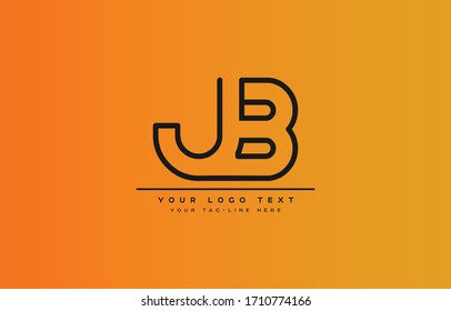 Initial based clean and minimal letter. BJ JB B J logo creative fonts monogram icon symbol. Universal elegant luxury alphabet vector design