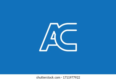 Initial based clean and minimal letter. AC CA logo creative fonts monogram icon symbol. Universal elegant luxury alphabet vector design