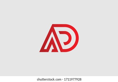 Initial based clean and minimal letter. AD DA logo creative fonts monogram icon symbol. Universal elegant luxury alphabet vector design