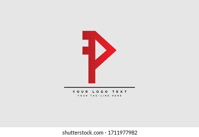 Initial based clean and minimal letter. FP PF F P logo creative fonts monogram icon symbol. Universal elegant luxury alphabet vector design