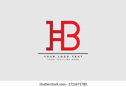 Initial based clean and minimal letter. BH HB B H logo creative fonts monogram icon symbol. Universal elegant luxury alphabet vector design