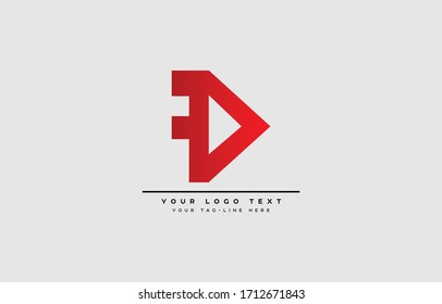 Initial based clean and minimal letter. FD DF F D logo creative fonts monogram icon symbol. Universal elegant luxury alphabet vector design