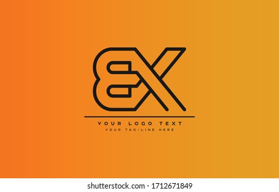 Initial based clean and minimal letter. BX XB B X logo creative fonts monogram icon symbol. Universal elegant luxury alphabet vector design
