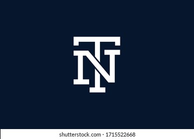 Initial based clean and minimal letter. TN NT logo creative fonts monogram icon symbol. Universal elegant luxury alphabet vector design