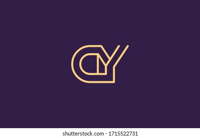 Initial based clean and minimal letter. DY logo creative fonts monogram icon symbol. Universal elegant luxury alphabet vector design