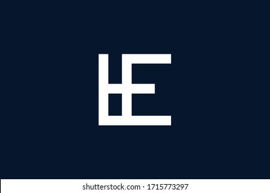Initial based clean and minimal letter. HE logo creative fonts monogram icon symbol. Universal elegant luxury alphabet vector design