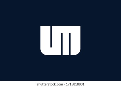 Initial based clean and minimal letter. UM logo creative fonts monogram icon symbol. Universal elegant luxury alphabet vector design