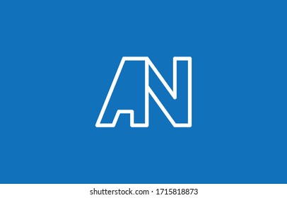 Initial based clean and minimal letter. AN NA logo creative fonts monogram icon symbol. Universal elegant luxury alphabet vector design
