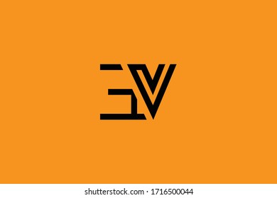 Initial based clean and minimal letter. EV logo creative and monogram icon symbol. Universal elegant luxury alphabet vector design