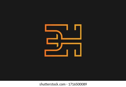 Initial based clean and minimal letter. EH logo creative and monogram icon symbol. Universal elegant luxury alphabet vector design