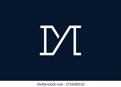 Initial based clean and minimal letter. DM MD D M logo creative and monogram icon symbol. Universal elegant luxury alphabet vector design