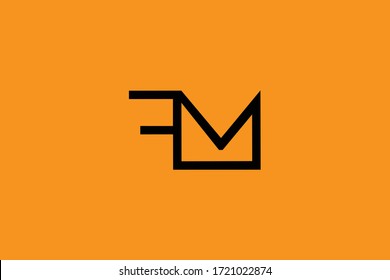 Initial based clean and minimal letter. FM logo creative and monogram icon symbol. Universal elegant luxury alphabet vector design