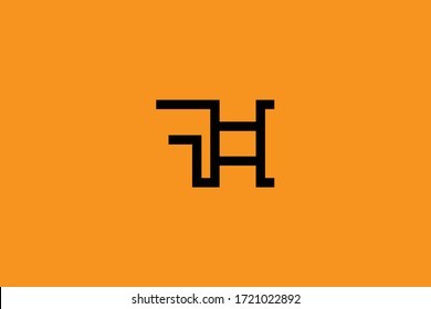 Initial based clean and minimal letter. FH logo creative and monogram icon symbol. Universal elegant luxury alphabet vector design