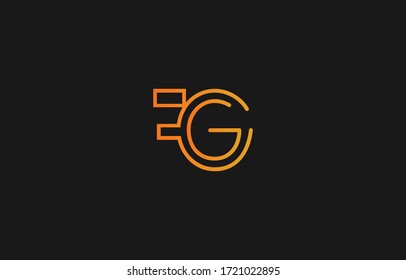 Initial based clean and minimal letter. FG logo creative and monogram icon symbol. Universal elegant luxury alphabet vector design