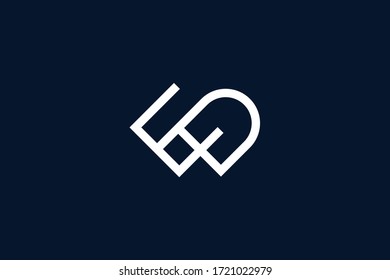 Initial based clean and minimal letter. ED logo creative and monogram icon symbol. Universal elegant luxury alphabet vector design